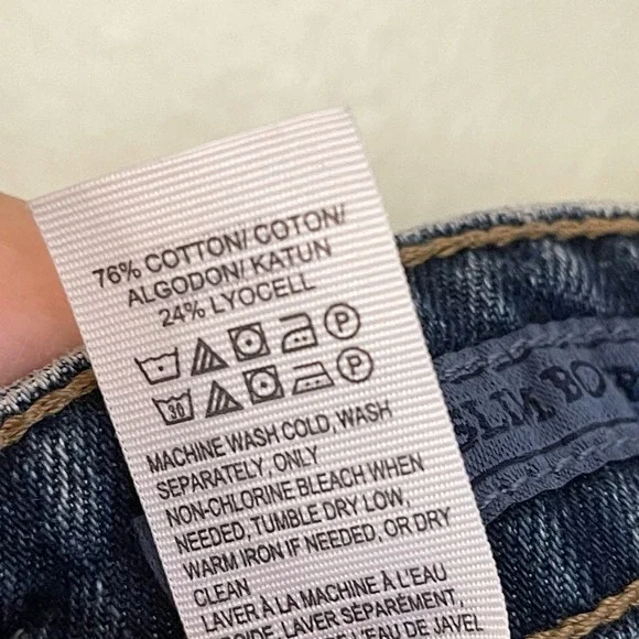 LUCKY BRAND Womens Blue Sienna Slim Patch Boyfriend Belted Bow Jeans Size 25 NWT - Picture 6 of 9